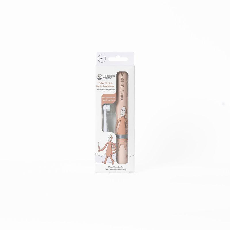 Brosse à dents bébé électrique sonique Matchstick Monkey Dusty Pink MATCHSTICK MONKEY packaging