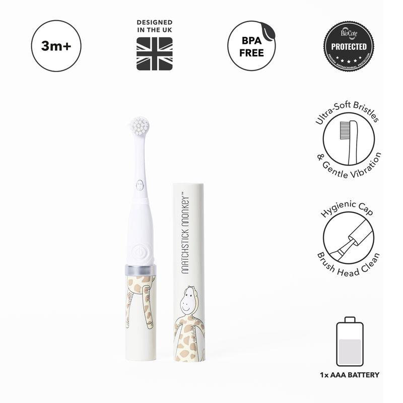 Brosse à dents bébé électrique sonique Matchstick Monkey Girafe MATCHSTICK MONKEY caractéristiques
