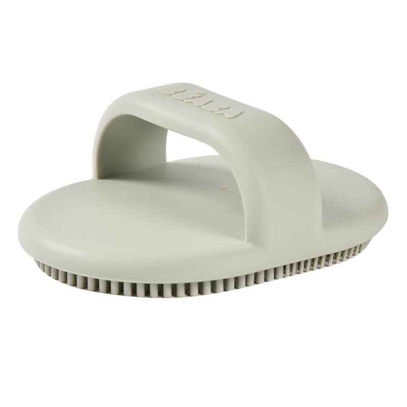 Brosse Bébé Silicone Vert de gris BEABA face