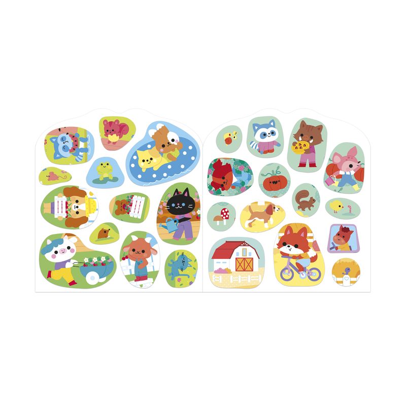 Cahier de stickers La Campagne Janod stickets planche 1