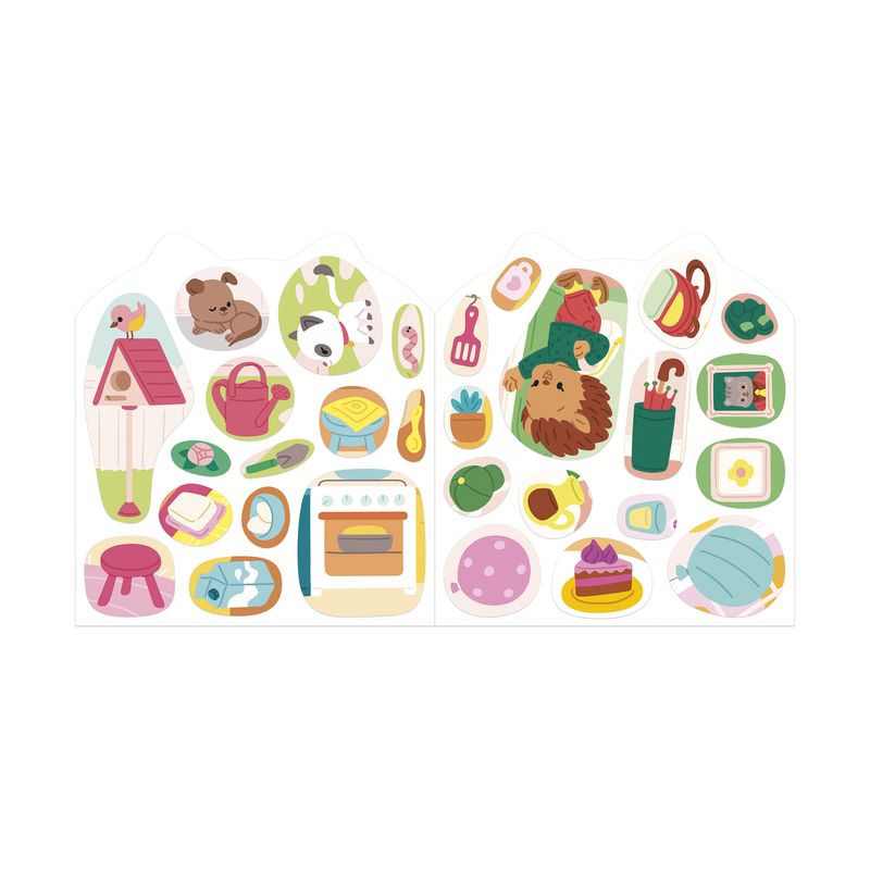 Cahier de stickers La Maison Janod stickets planche 1