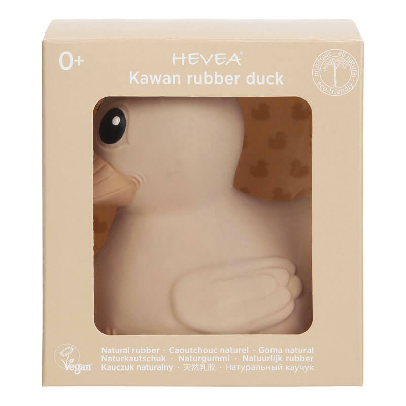 Canard de bain Kawan mini 100% caoutchouc naturel Sand Hevea packaging