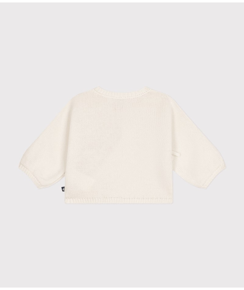 Cardigan en laine et coton bébé Marshmallow Petit Bateau dos