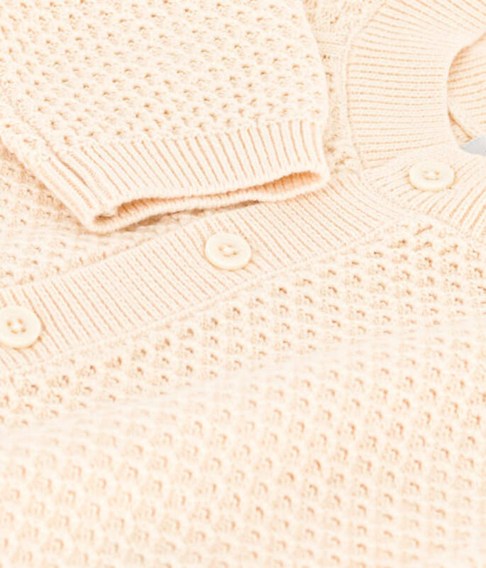 Cardigan en tricot de coton Avalanche Petit Bateau détail