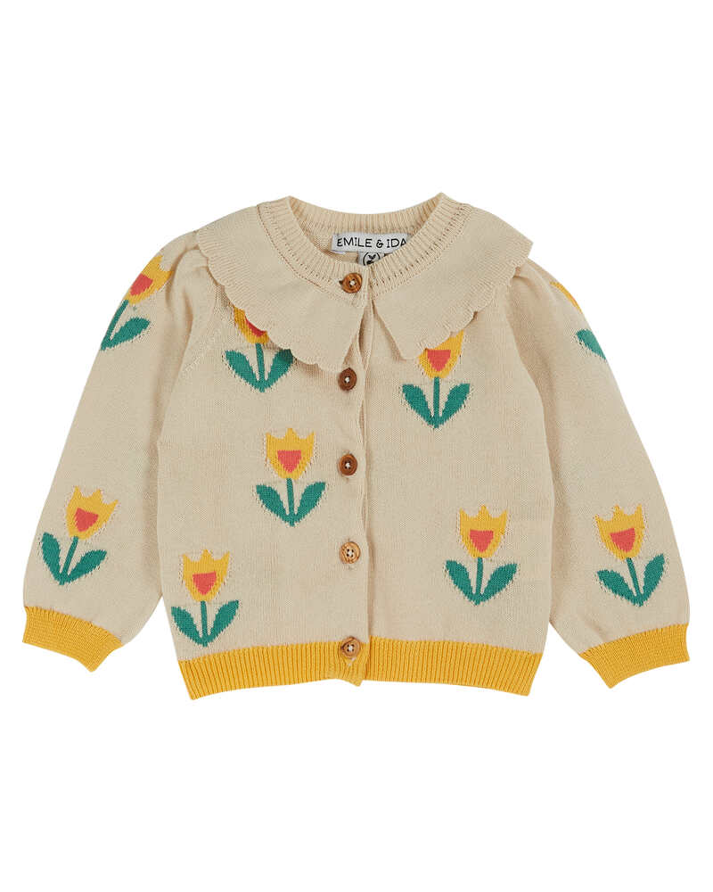 Cardigan Tulipes Emile & Ida Bambinou Enfant face