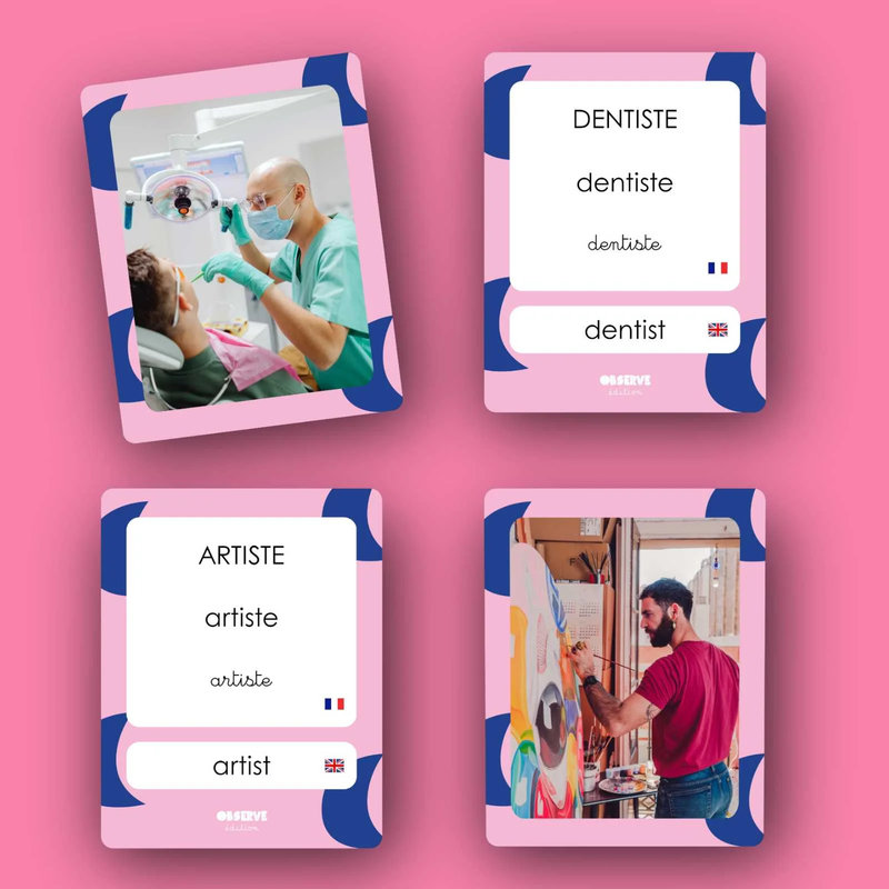 Cartes Flash Métiers Observe Édition cartes