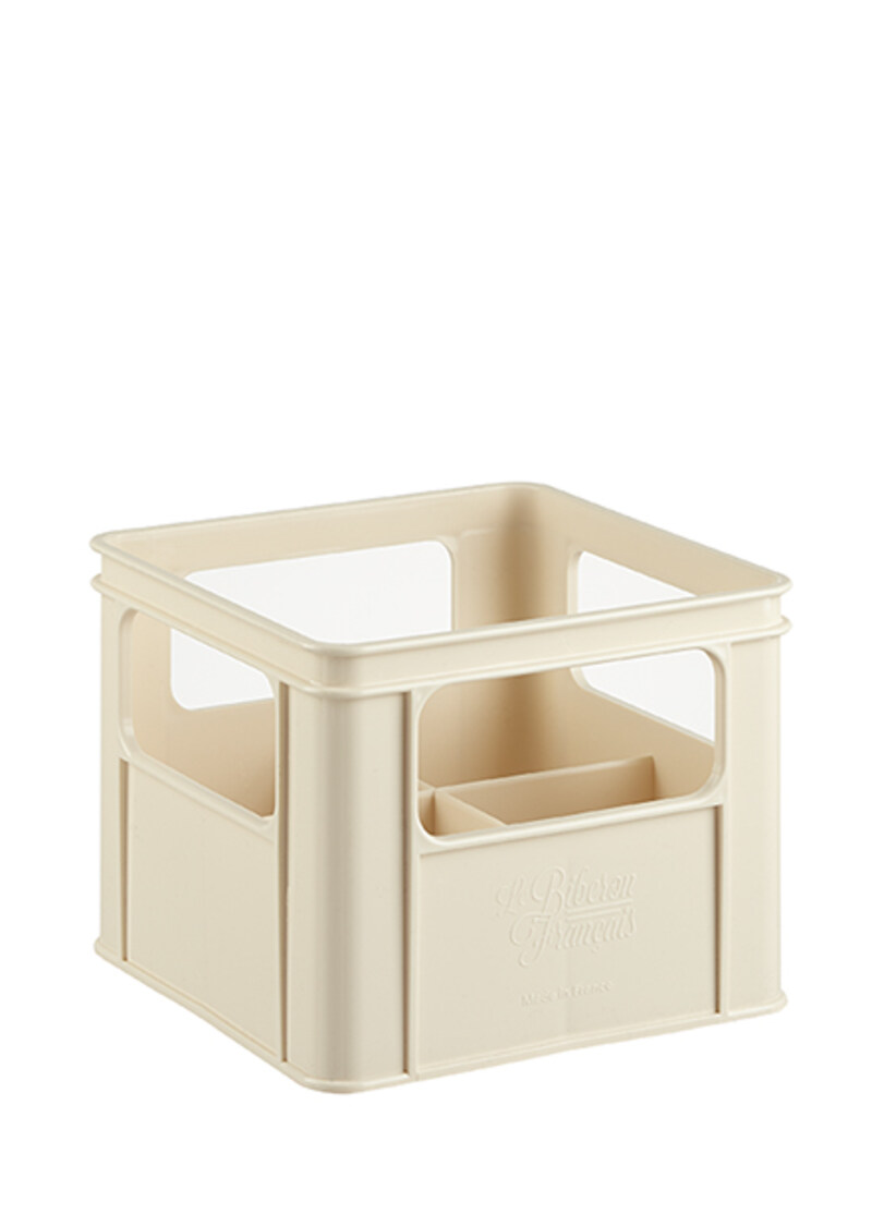 Casier égouttoir pour 4 biberons Blanc sable Le Biberon Français produit face