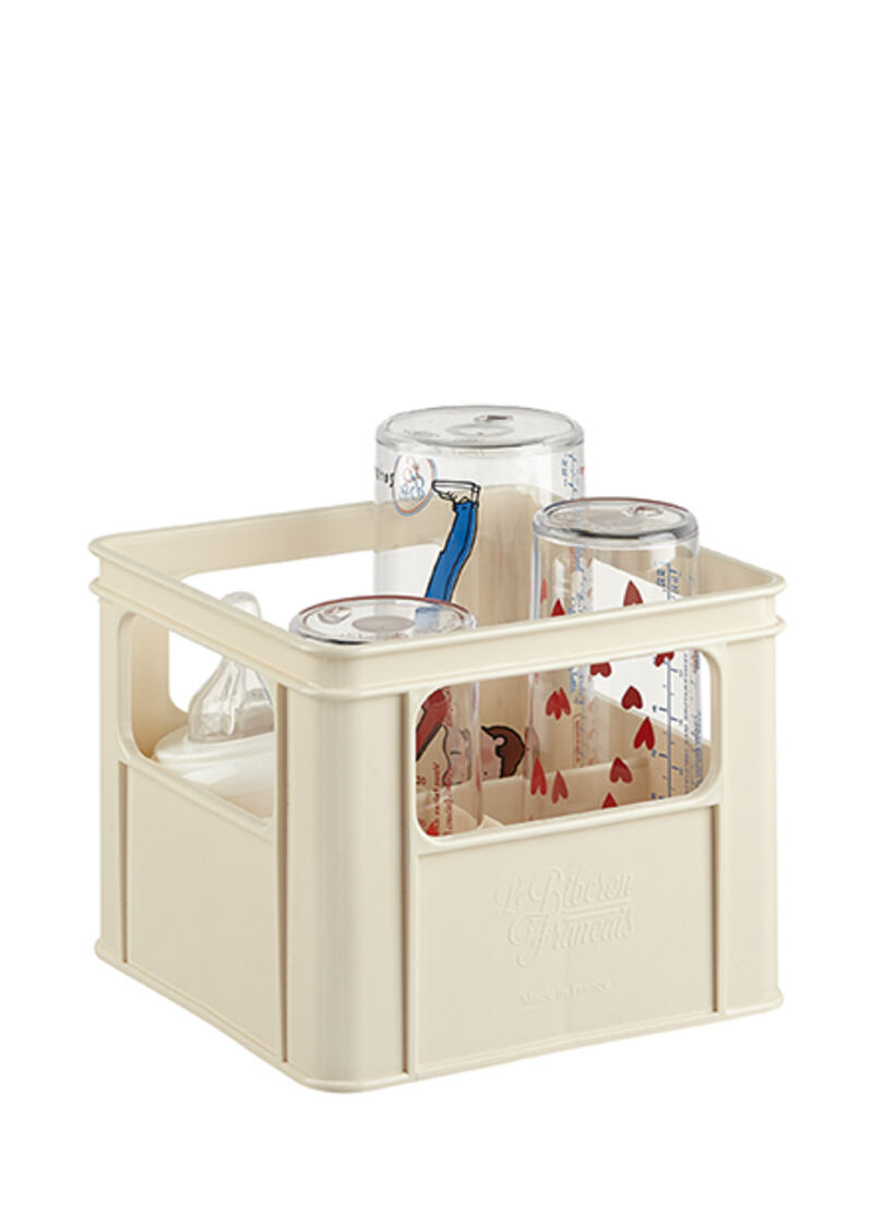 Casier égouttoir pour 4 biberons Blanc sable Le Biberon Français produit