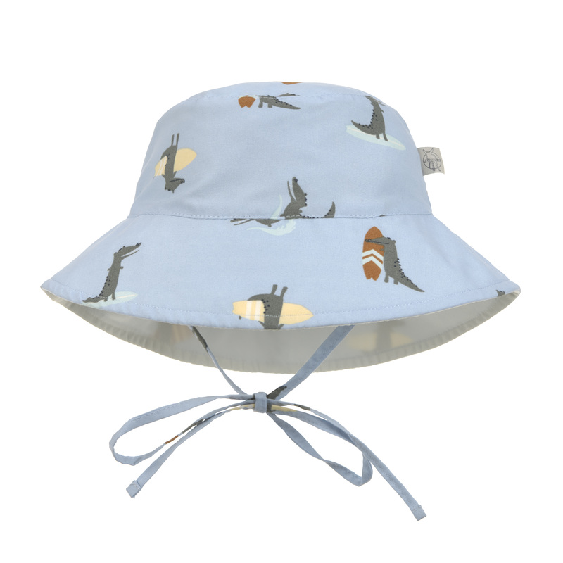 Chapeau anti-UV Crocodile bleu ciel LASSIG face