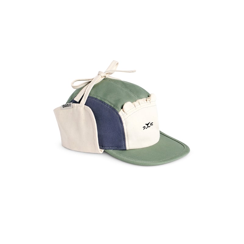 Casquette Camper Cap Lion Vert et Bleu Marine Ki et La produit côté 