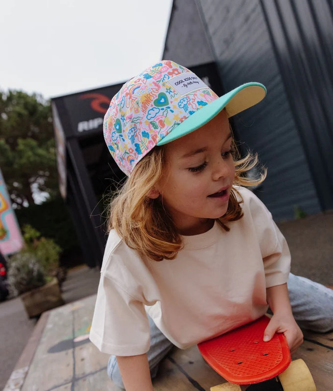 Casquette Imprimé Happiness avec visière courbée 9-18 mois HELLO HOSSY lifestyle 1