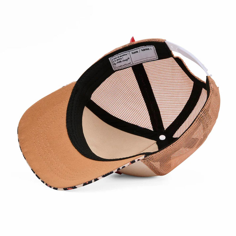 Casquette Leopard Crème avec visière courbée 9-18 mois HELLO HOSSY intérieur