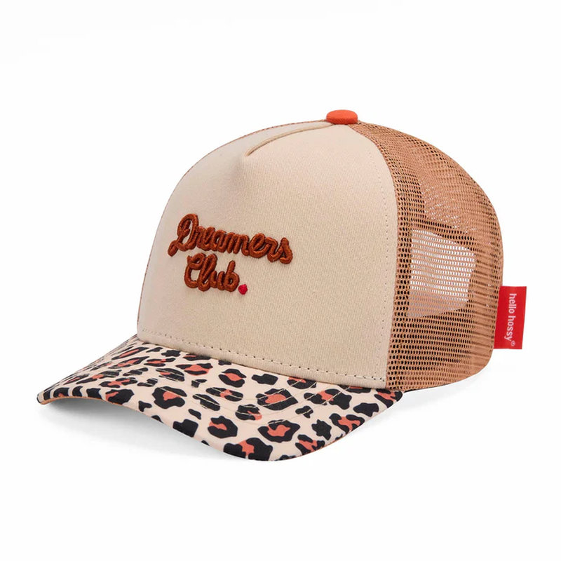 Casquette Leopard Crème avec visière courbée 9-18 mois HELLO HOSSY profil