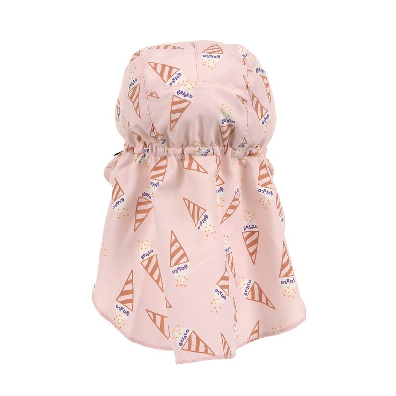 Casquette protège nuque anti-UV Ice Cream rose pâle Lassig arrière
