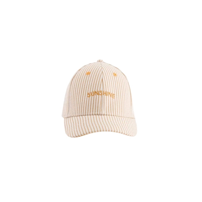 Casquette Sunshine Yellow Stripped CHAMAYE face