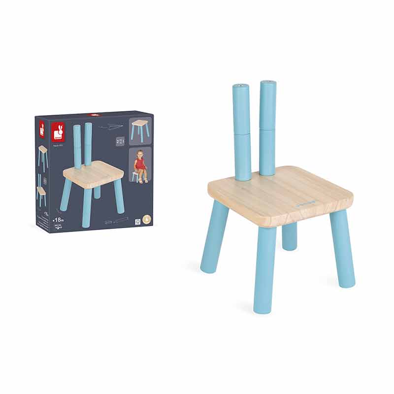 Chaise enfant evolutive en bois Janod Packaging