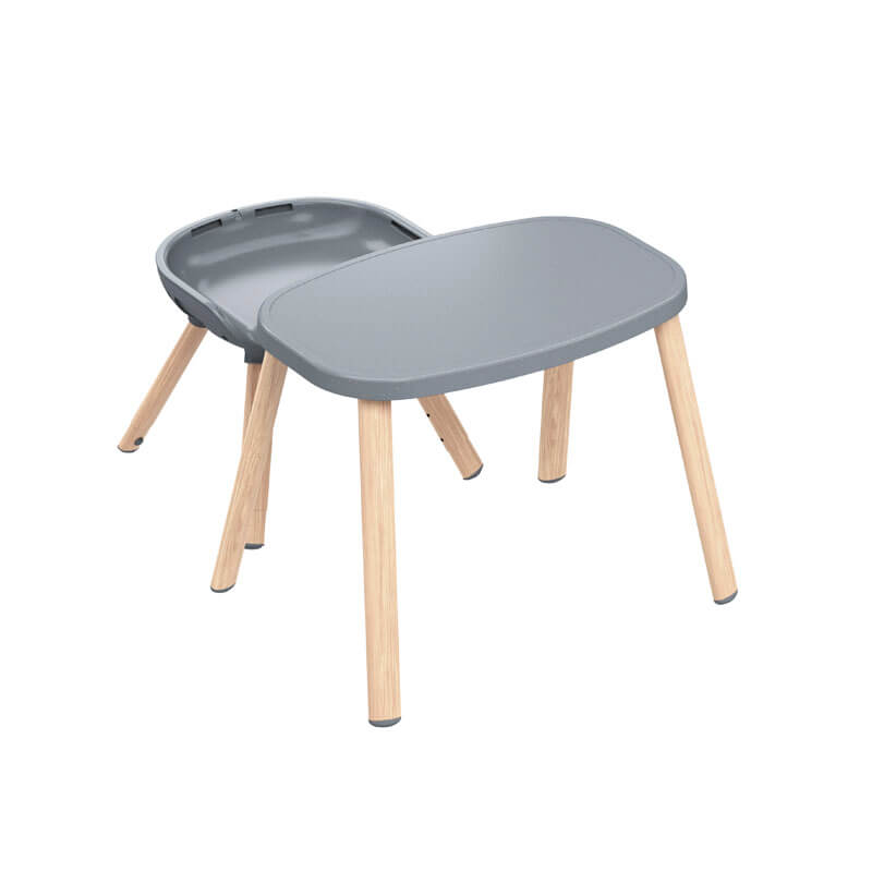 MAXI-COSI Moa Chaise haute bébé évolutive 8 en 1, Chaise haute/Réhausseur/Tabouret/Bureau,  De 6 mois à 5 ans, Beyond Graphite2 Eco gris - Maxi Cosi