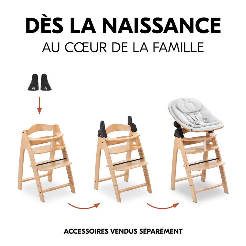 Chaise haute en bois de hêtre Arketa N Play Beech Hêtre Hauck accessoires 2