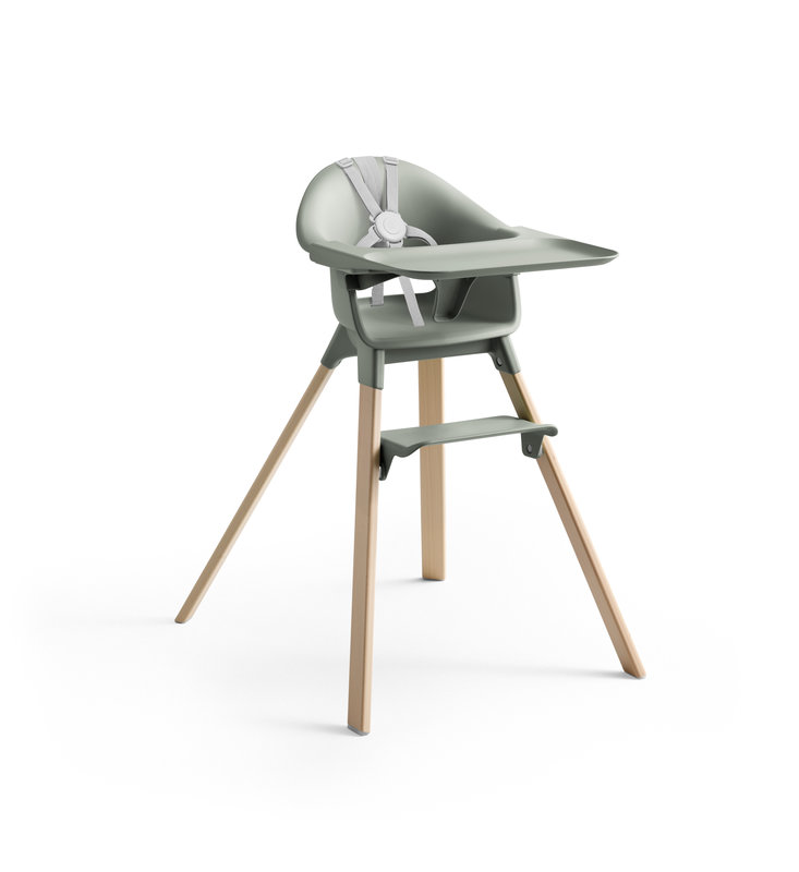 Chaise haute Clikk Glacier Green Stokke avec sangle 