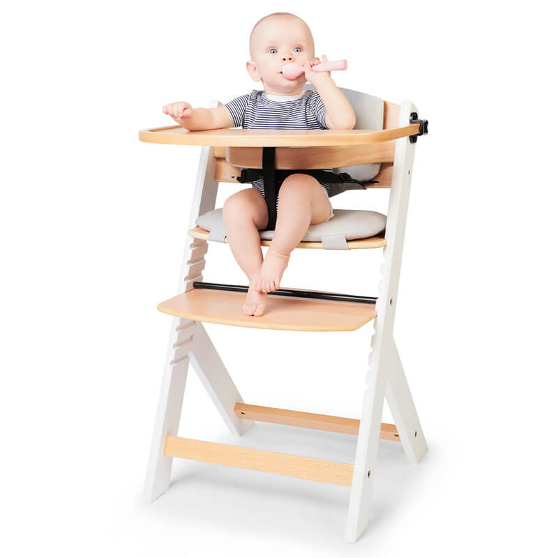 Chaise haute en bois Enock avec coussin Kinderkraft bébé