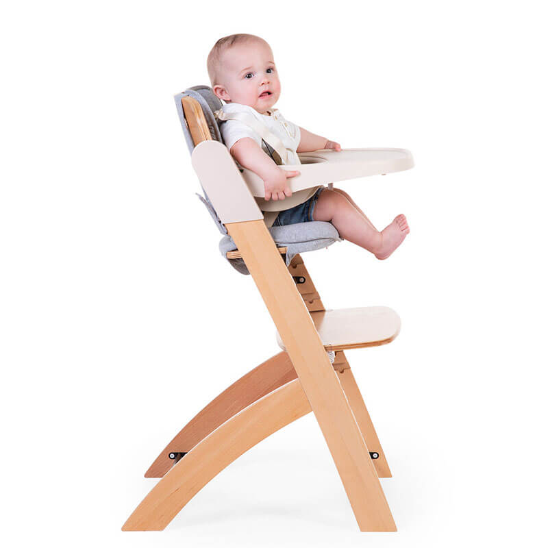 Chaise haute Evosit avec son set nouveau-né Childhome plateau profil 2