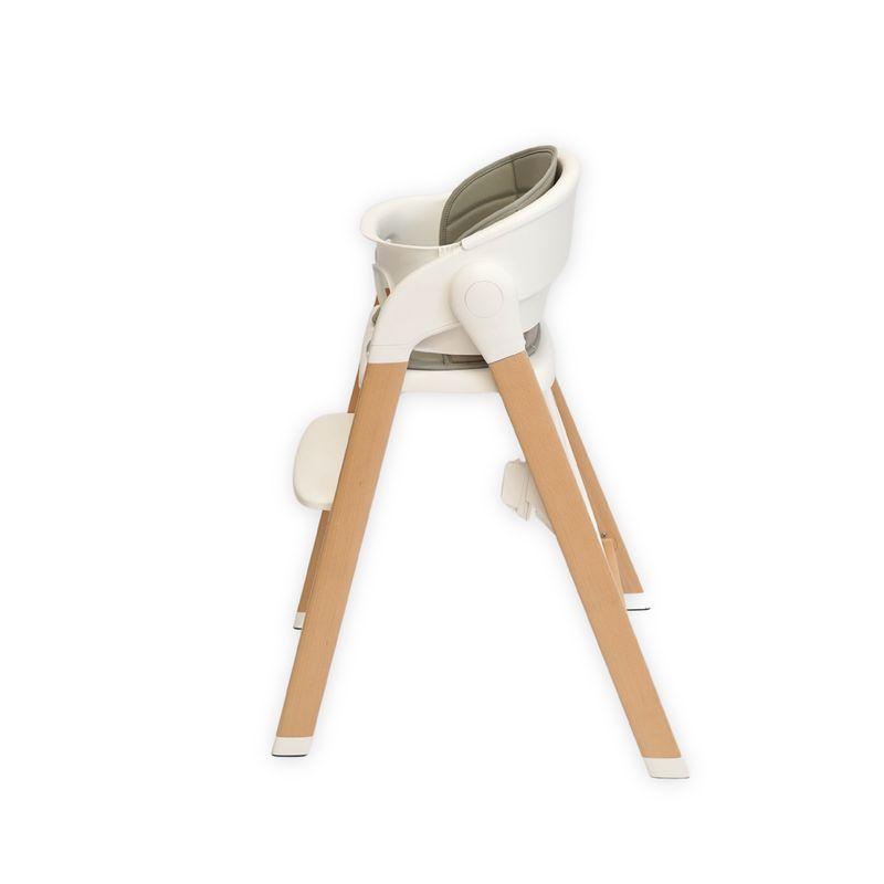 Chaise Haute Grow With Me Pure White BO JUNGLE vue de côté