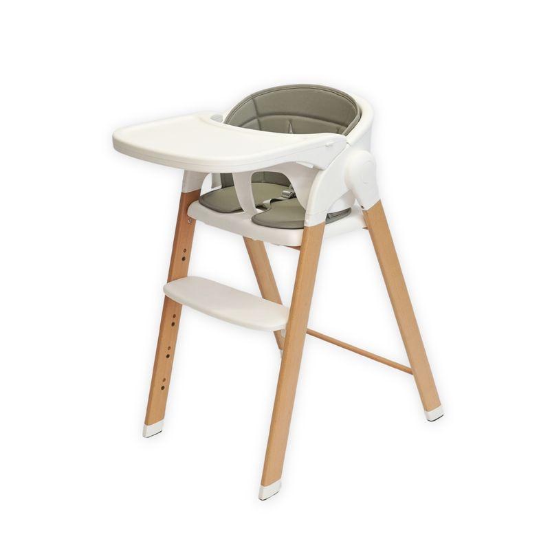 Chaise Haute Grow With Me Pure White BO JUNGLE produit avec plateau
