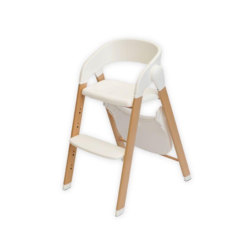 Chaise Haute Grow With Me Pure White BO JUNGLEE position 2 du repose pieds