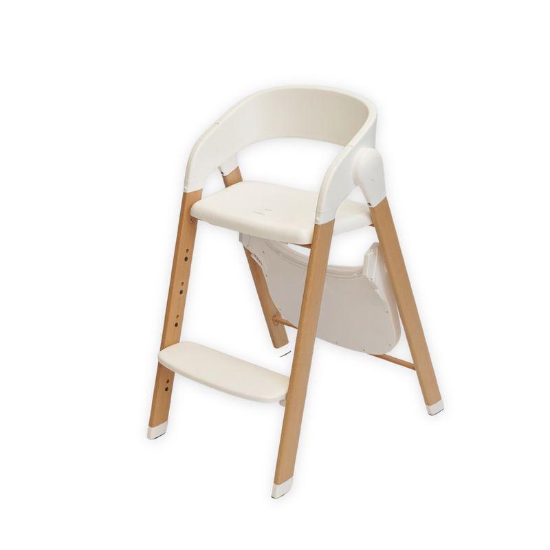 Chaise Haute Grow With Me Pure White BO JUNGLEE position 3 du repose pieds