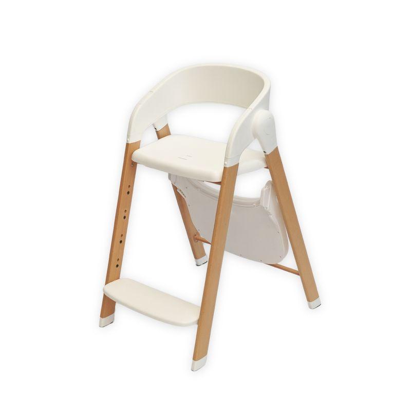 Chaise Haute Grow With Me Pure White BO JUNGLEE position 4 du repose pieds