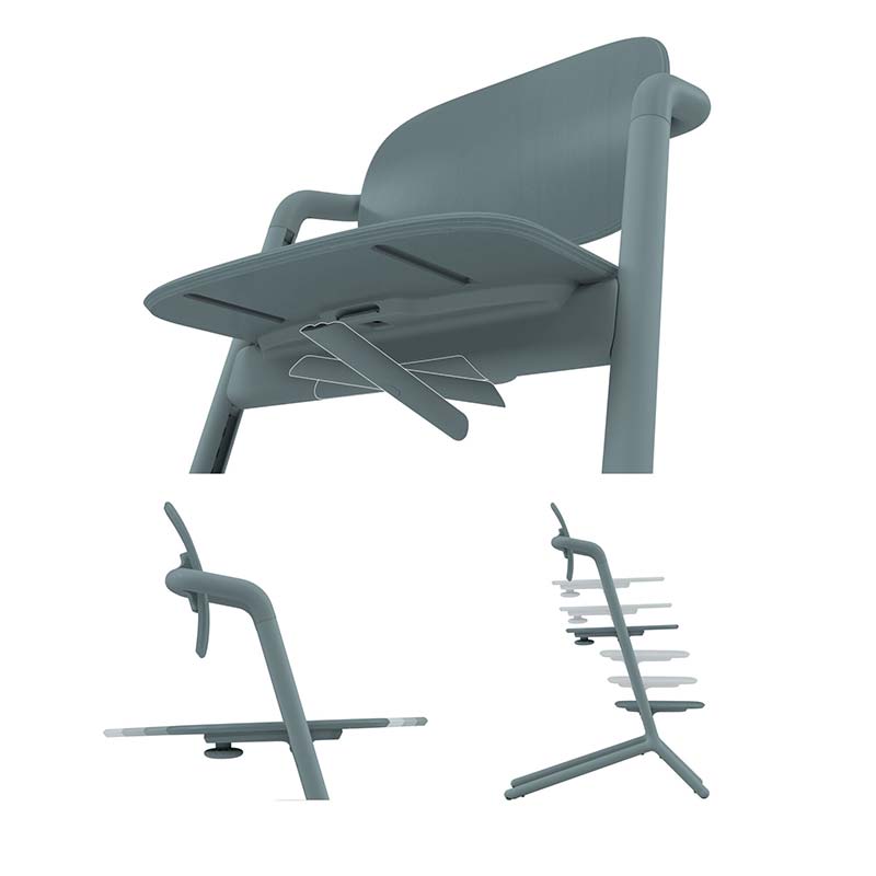 Chaise haute Lemo 2 4-en-1 (baby set + plateau + transat) Cybex Ajustements