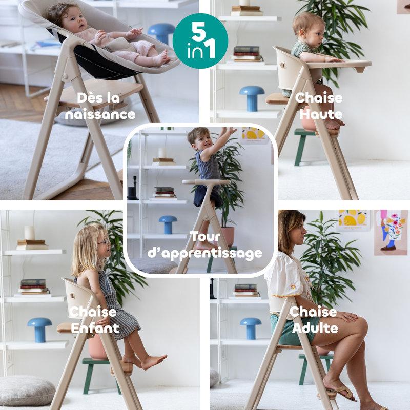 Chaise Haute pliable 5 en 1 Evoclick Argile BEABA détails 2