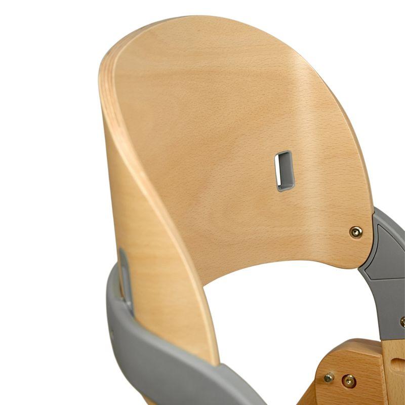Chaise haute pliante en bois Meridio Natural Graphit RENOLUX dossier