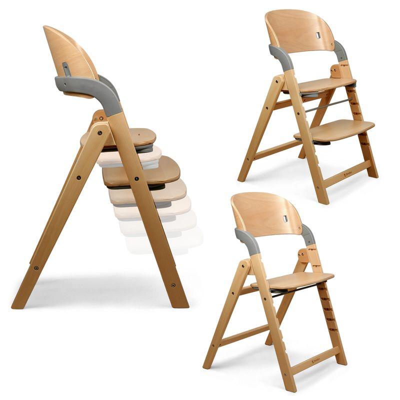Chaise haute pliante en bois Meridio Natural Graphit RENOLUX evolution