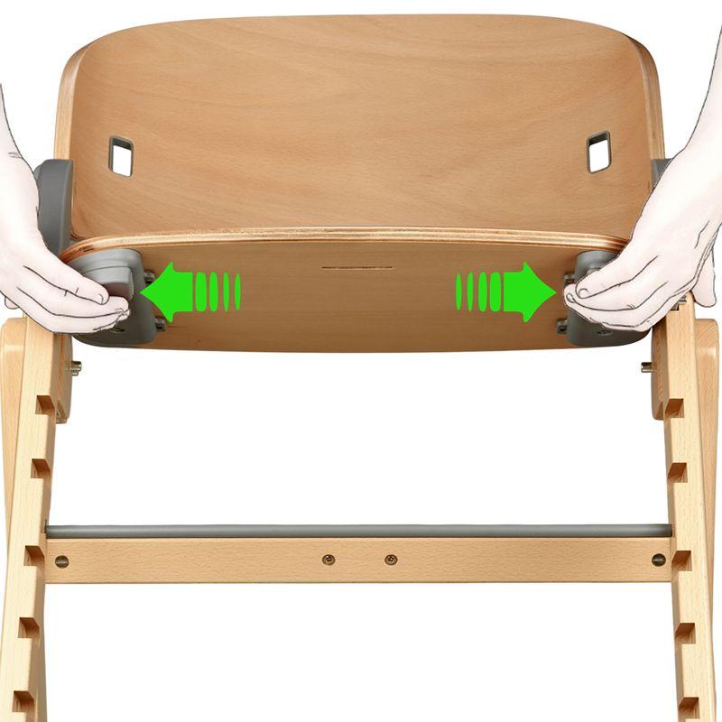 Chaise haute pliante en bois Meridio Natural Graphit RENOLUX réglable