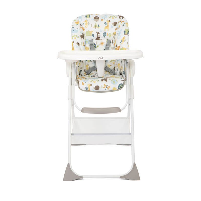 Chaise haute pliante Snacker 2en1 Alphabet Joie face 2
