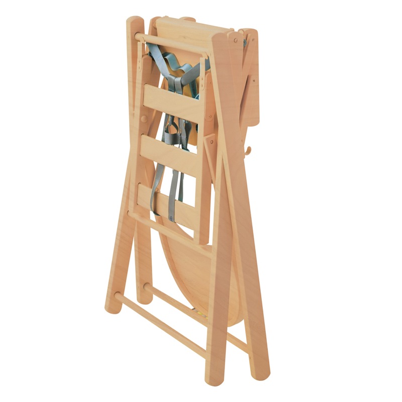 Chaise Haute Sarah Extra Pliante Naturel Vernis Combelle Bambinou