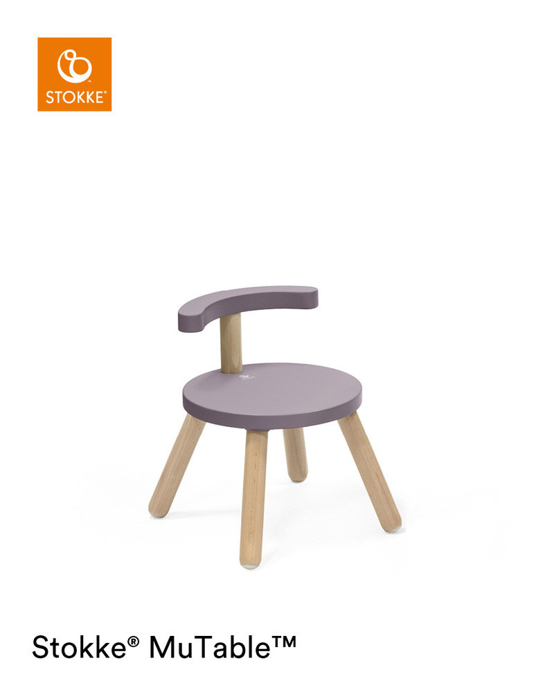 Chaise pour table d'activité MuTable™ V2 Stokke produit face Lilac