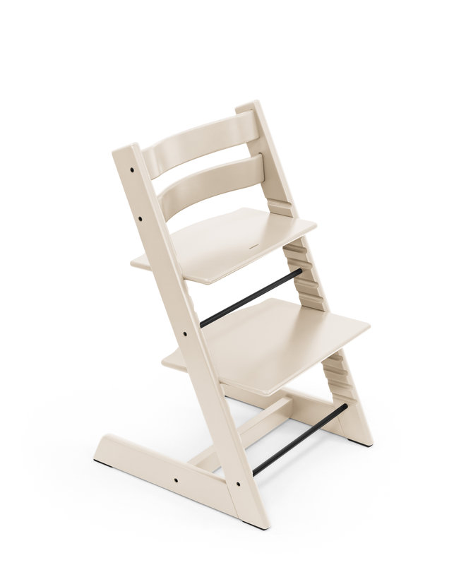 Chaise haute Tripp Trapp Hêtre personnalisée gravée Vanilla White Stokke produit