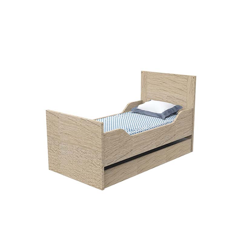 Chambre Antonin chêne : lit, commode Sauthon lit 140 junior tiroir