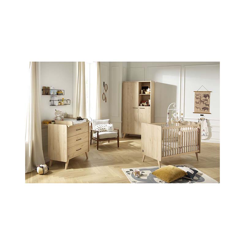 Chambre Arty : lit, commode, armoire Sauthon 2