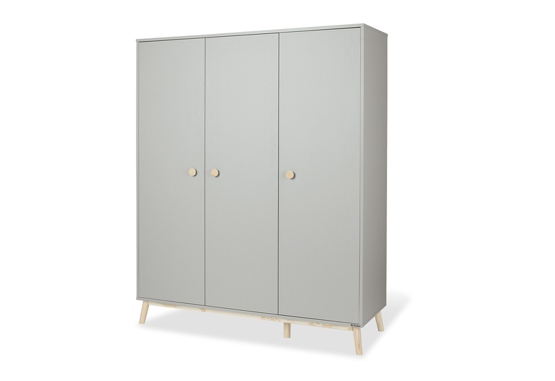 Chambre Dusk : lit, commode, armoire 3 portes Pinolino armoire