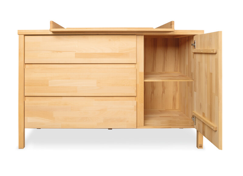Chambre Enno : lit, commode Pinolino commode ouverte