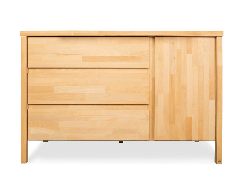 Chambre Enno : lit, commode Pinolino face