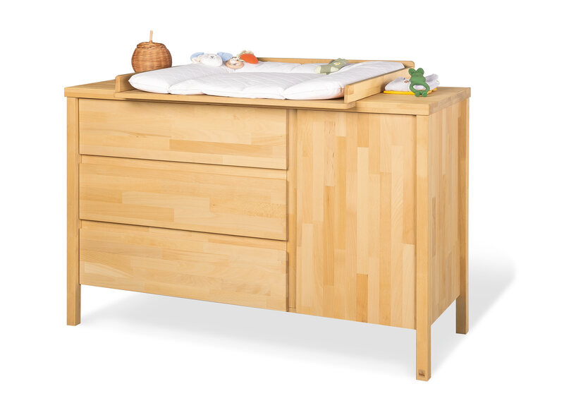 Chambre Enno : lit, commode Pinolino plan langer