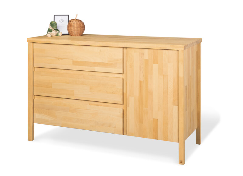 Chambre Enno : lit, commode Pinolino sans plan langer