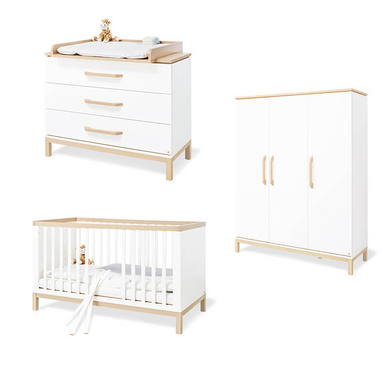 Chambre bébé Boks Lit, commode, armoire Pinolino – BamBinou