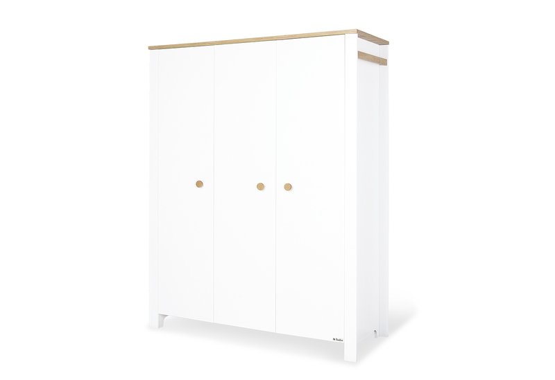 Chambre Lova : lit, commode, armoire 3 portes Pinolino armoire