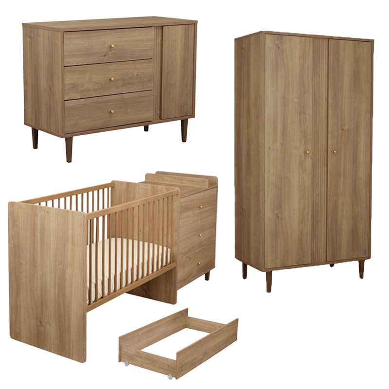 Chambre avec lit combiné évolutif Mokka Sauthon cover