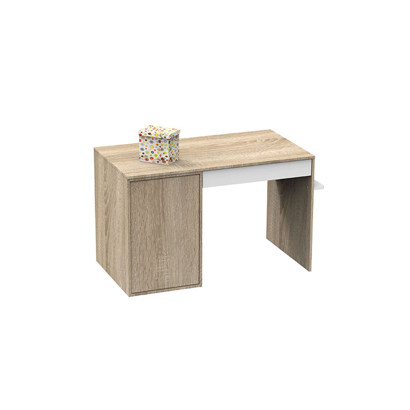 Chambre Nova blanc lin : lit, commode, armoire Sauthon bureau